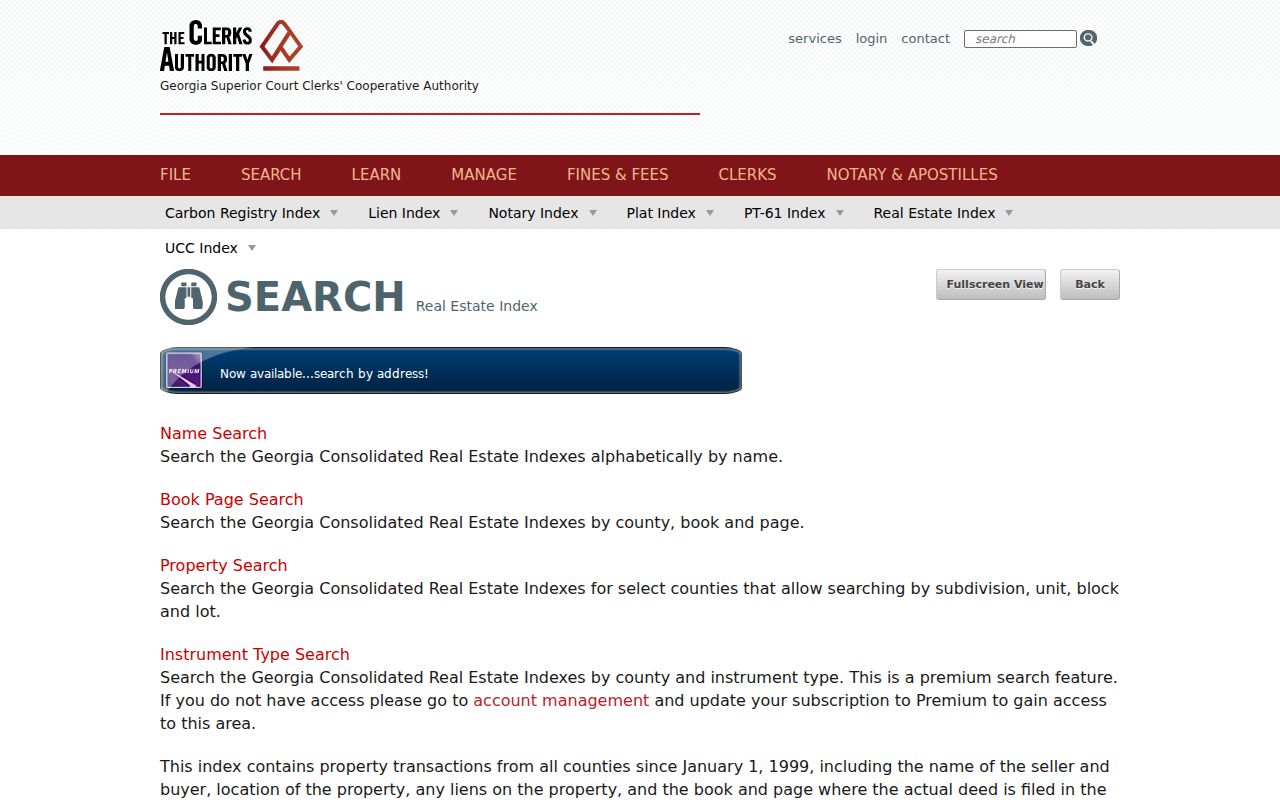 Gwinnett County people search in the official deed index