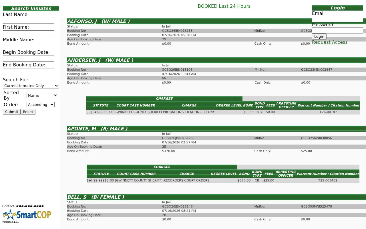 Gwinnett County people search using the sheriff inmate index