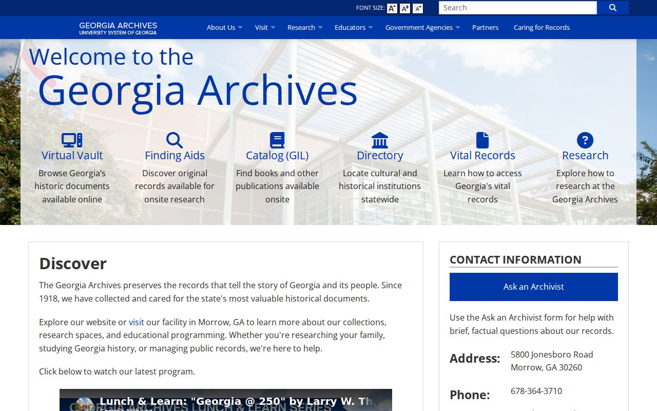 Gwinnett County public records research at Georgia Archives